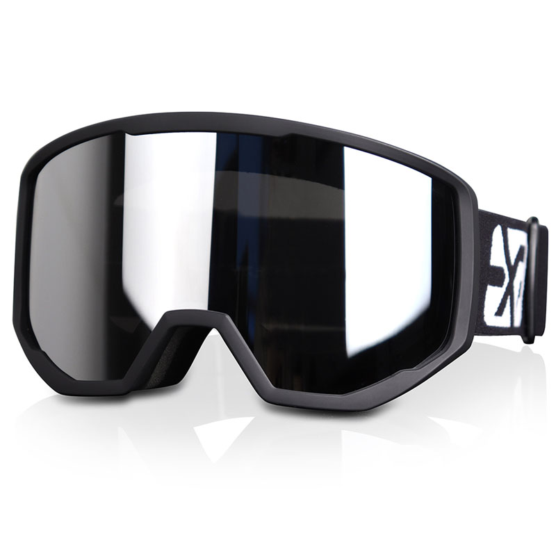 What are the innovative materials and structural designs used in cylindrical ski goggles?